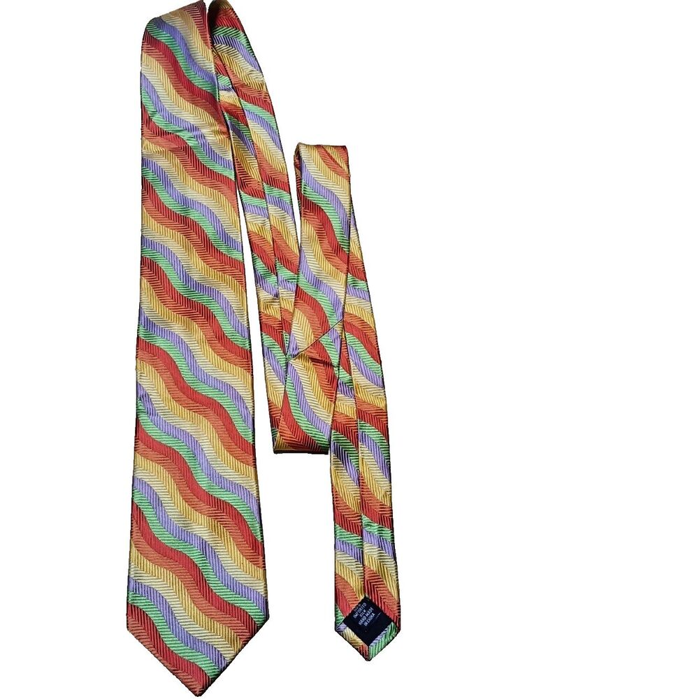 Paul Fredrick Handmade REPP Silk Tie Retro
